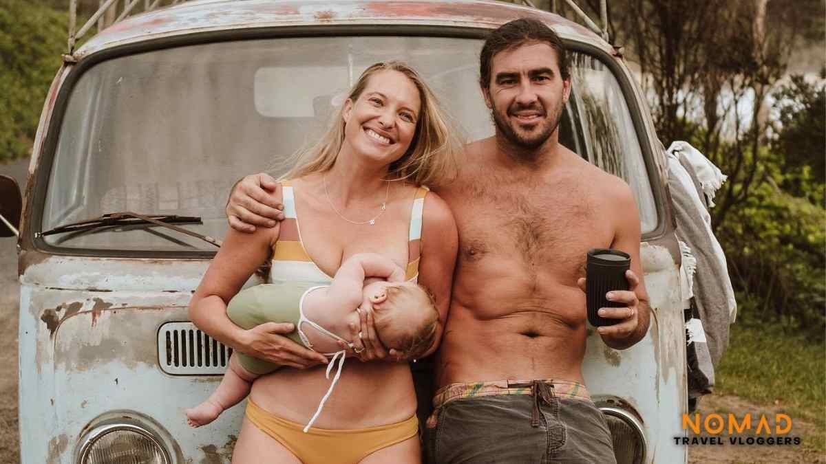 Meet Karstan and Maxine who travel in 1968 Kombi with kid Zuri